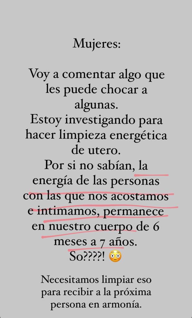 Aylén Milla es criticada por una limpieza energética de útero