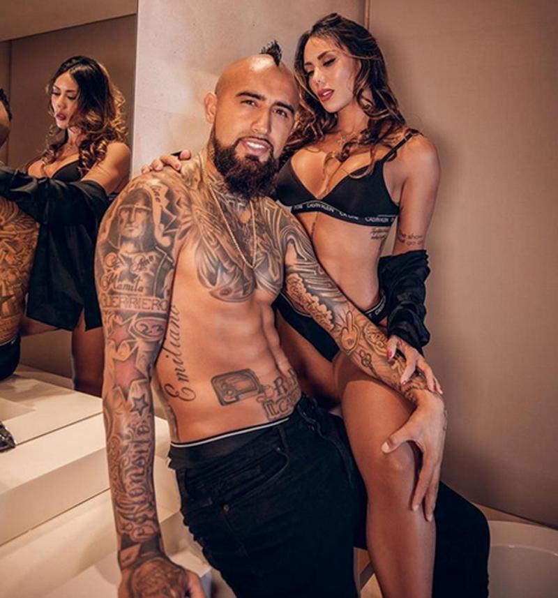 Arturo Vidal y Sonia Isaza