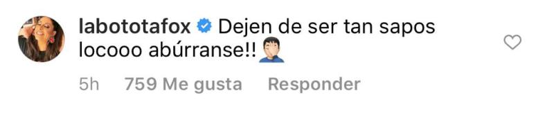 Botota Fox en la polémica por opinión sobre fiestas clandestinas