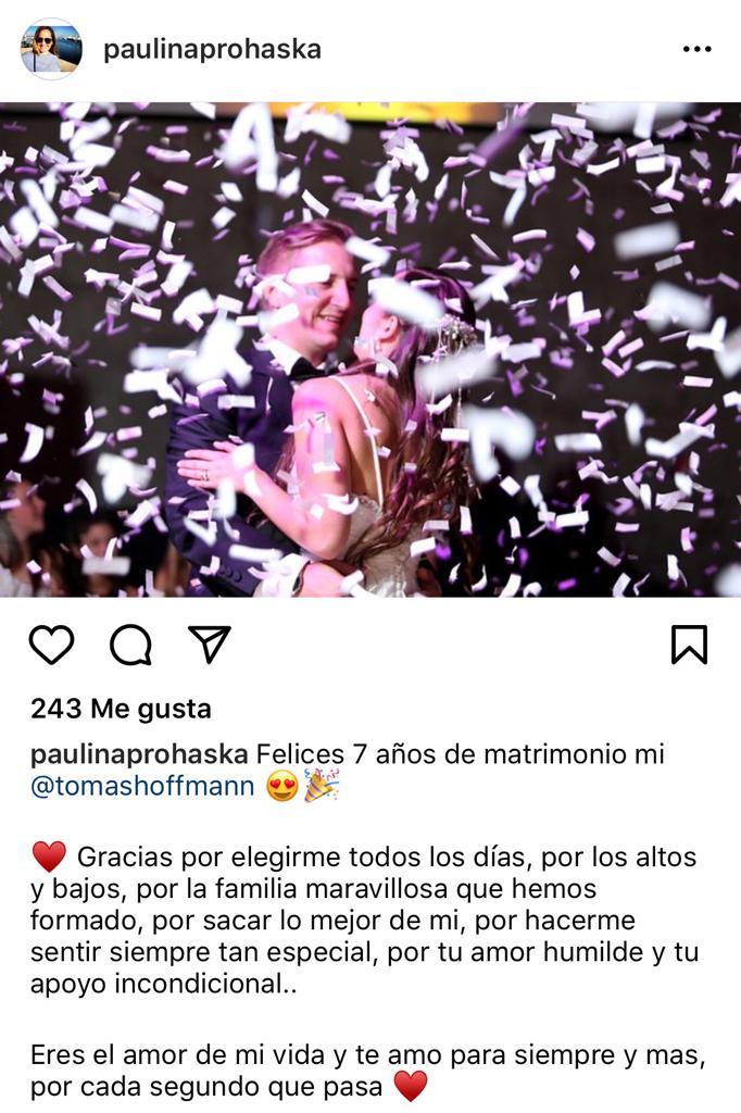 Ex figura de la serie BKN celebra 7 años de matrimonio
