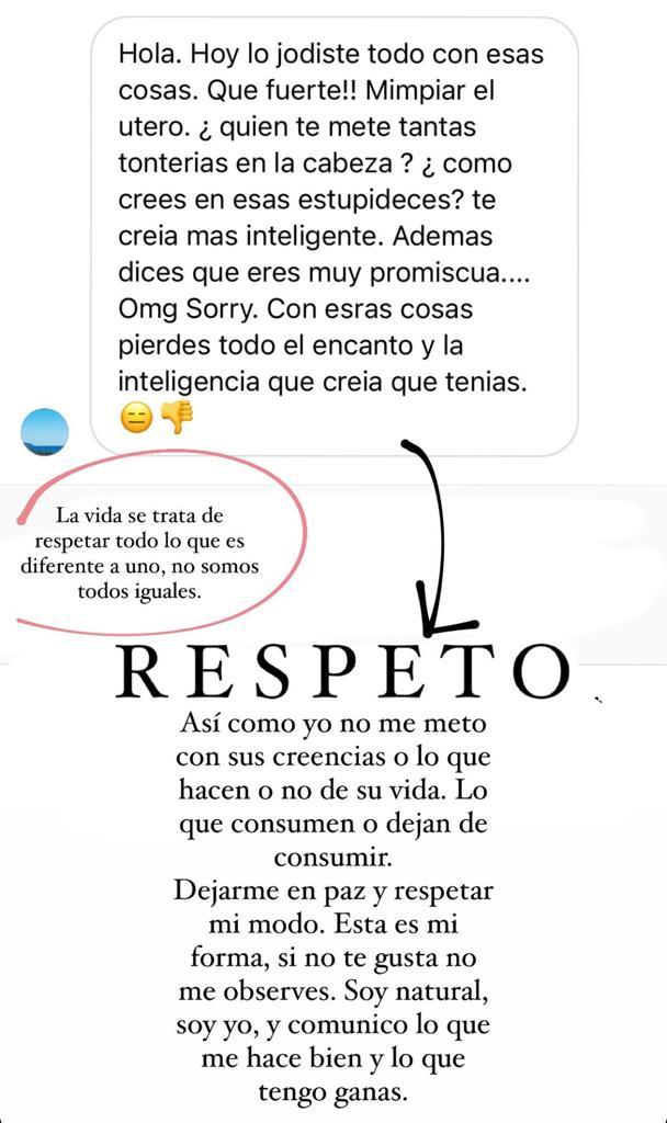 Aylén Milla es criticada por una limpieza energética de útero
