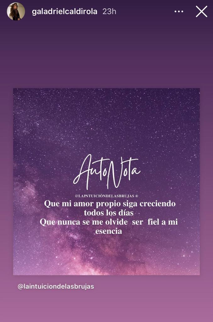 Los curiosos mensajes de Gala Caldirola tras su separación