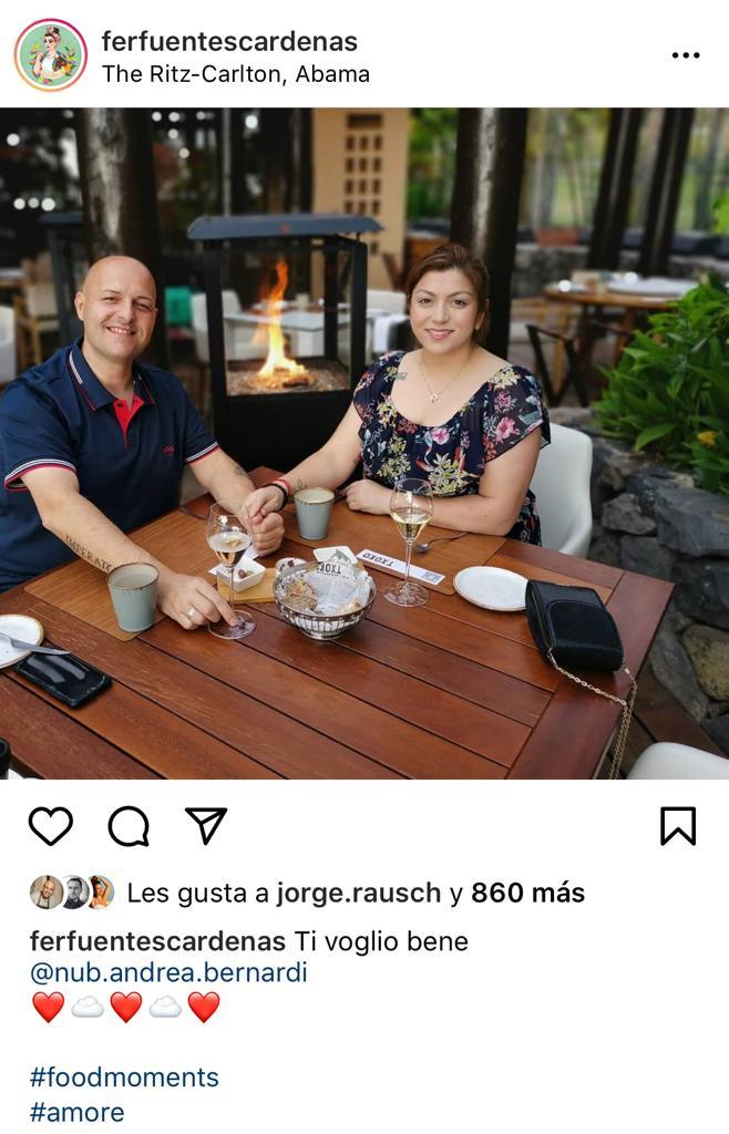 “Amore”: Fernanda Fuentes encanta con foto junto a su marido