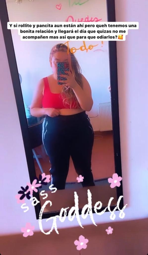 Christell enseña su “pancita” para reflexionar sobre el amor propio