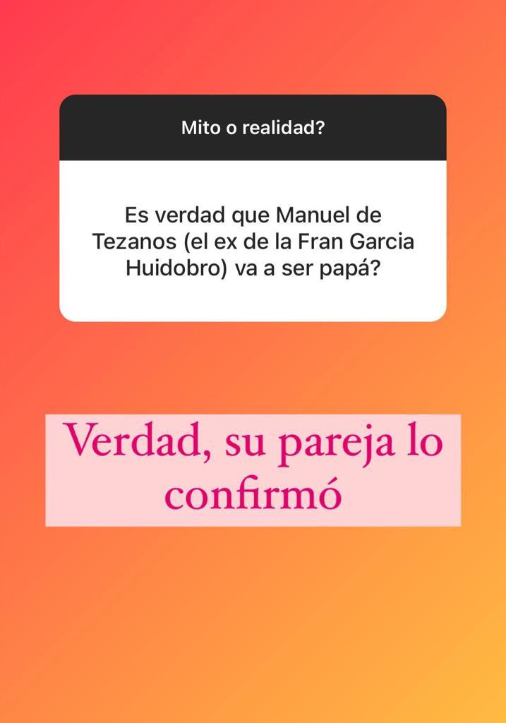 Manuel de Tezanos confirma embarazo de su novia