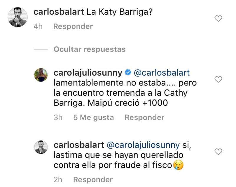 “La encuentro tremenda”: Carola Julio defiende a Cathy Barriga