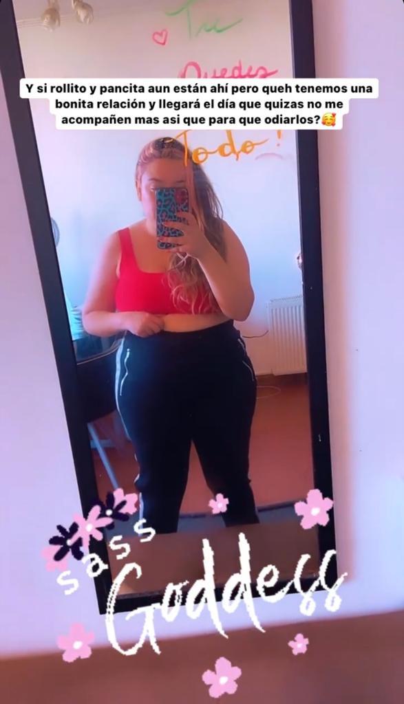 Christell enseña su “pancita” para reflexionar sobre el amor propio