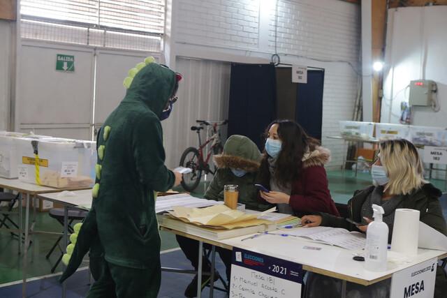 Dinosaurio votando