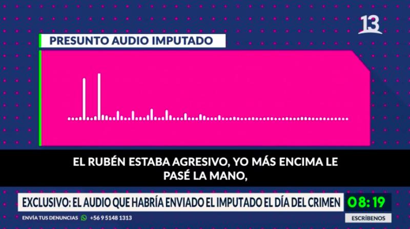 Revelan audio que imputado le habría enviado a la víctima