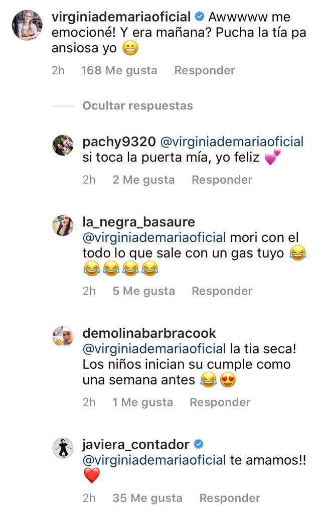 Virginia de María sorprende con regalo para hija de Javiera Contador