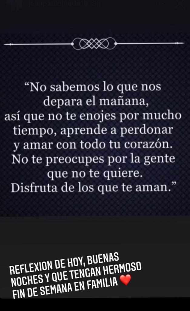 La reflexión de Jean Paul Pineda tras supuesta ruptura con Faloon