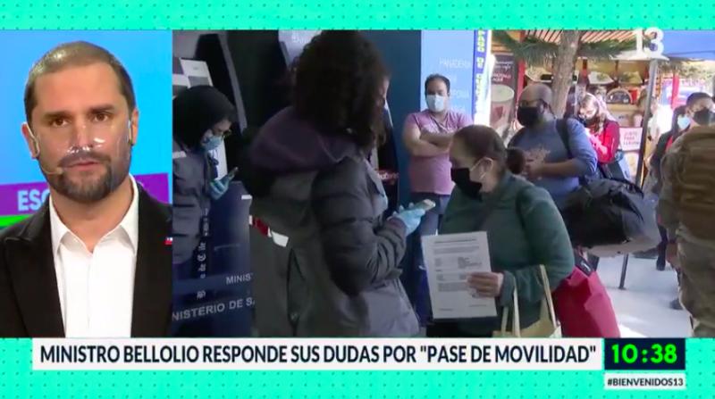 Ministro Bellolio aclaró dudas sobre el Pase de Movilidad