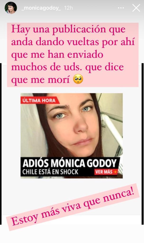 Mónica Godoy desmiente su propia muerte
