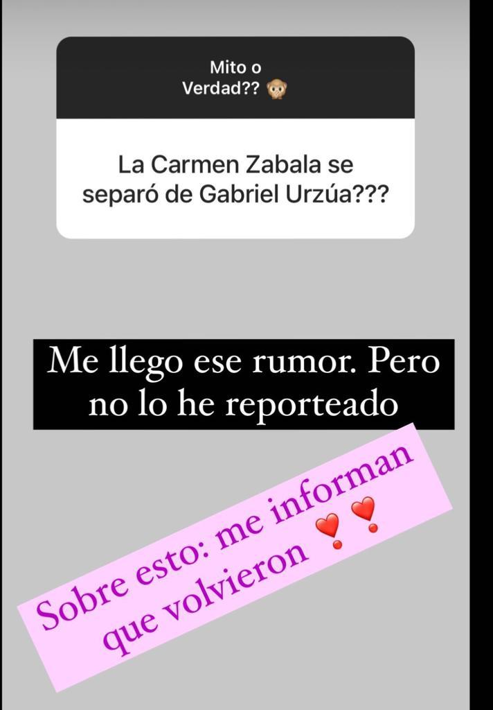 Revelan desconocido quiebre entre Carmen Zabala y Gabriel Urzúa