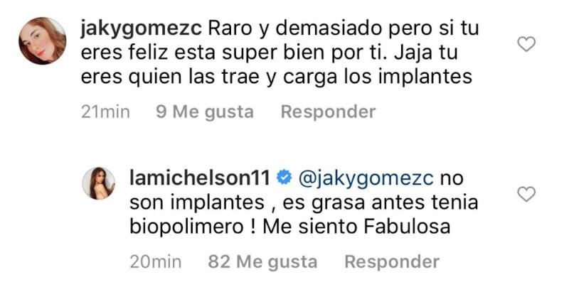 Ignacia Michelson corrige a seguidora que criticó su trasero