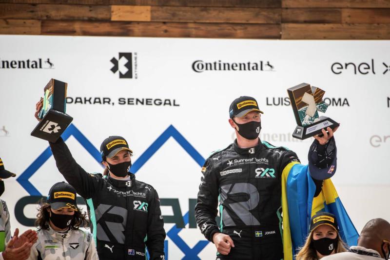 Extreme E Molly Taylor y Johan Kristoffersson, del equipo Rosberg X Racing