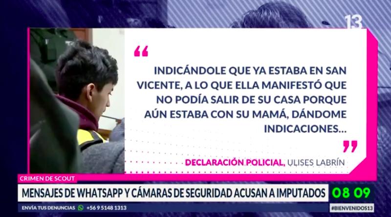 Muerte de scout: Imputado reveló detalles del crimen