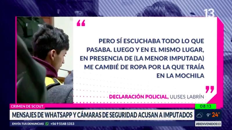 Muerte de scout: Imputado reveló detalles del crimen