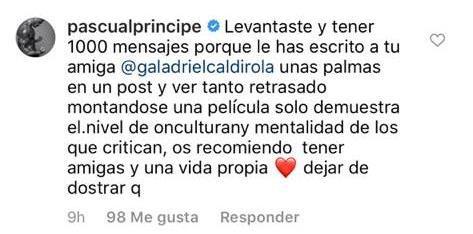 Pascual Fernández reacciona tras ser involucrado con Gala Caldirola