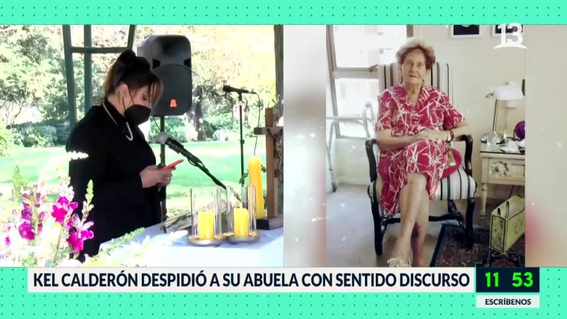 Kel Calderón despidió a su abuela con sentido discurso
