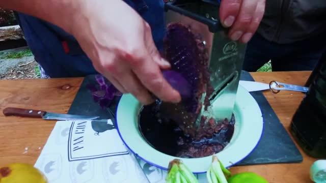 Alipio Vera prueba milcao de papa morada