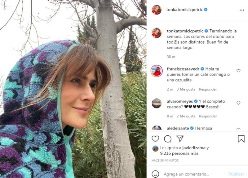 Tonka Tomicic desata suspiros con look otoñal