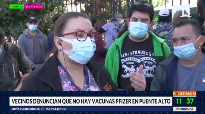 Vecinos denuncian falta de vacunas Pfizer en Puente Alto