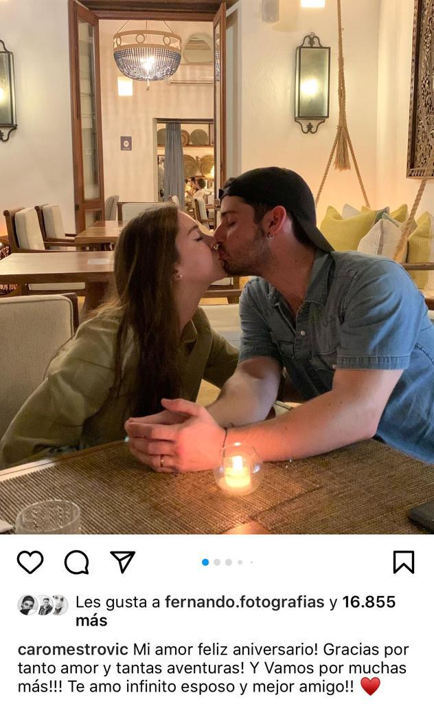 Carolina Mestrovic celebra aniversario con actor venezolano