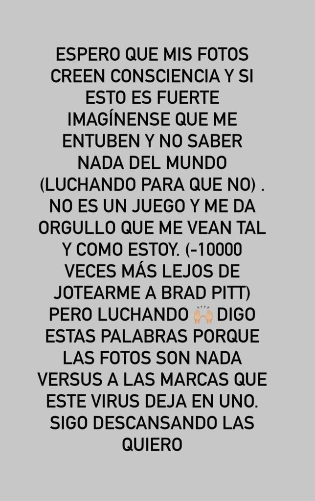 Carmen Tuitera defiende fotos de su hospitalización por Covid