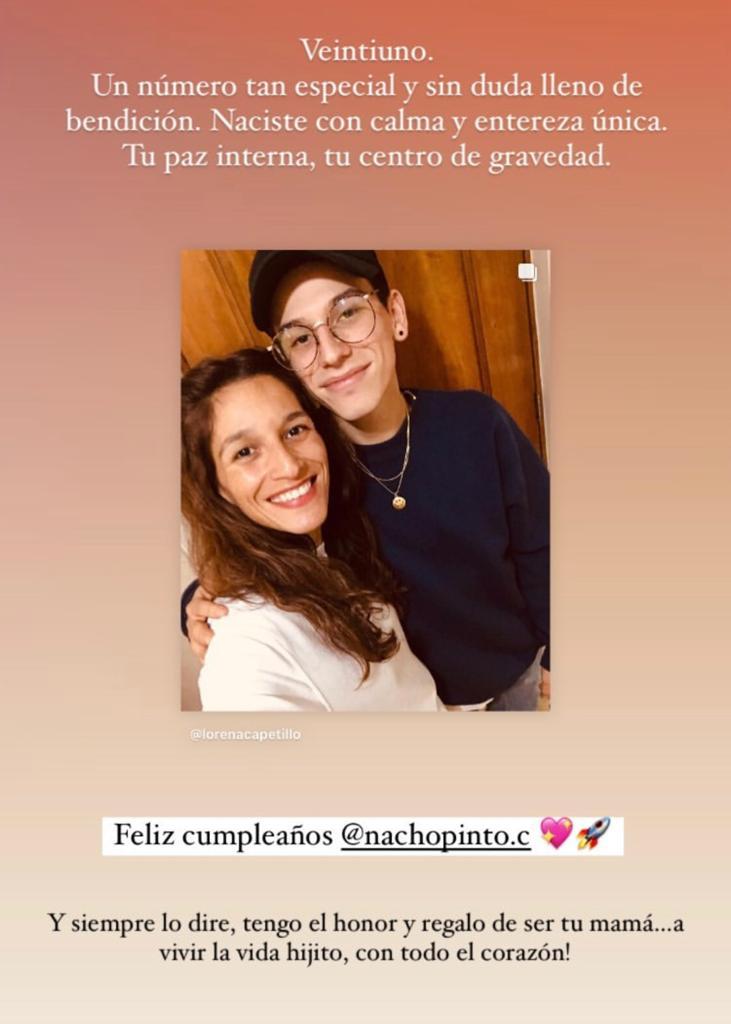 Lorena Capetillo dedica emotivo mensaje para su hijo de 21 años
