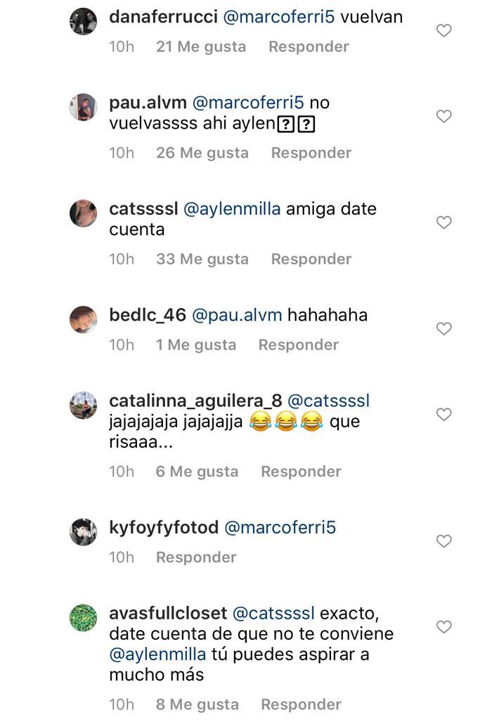 Marco Ferri sorprende con mensaje para Aylén Milla