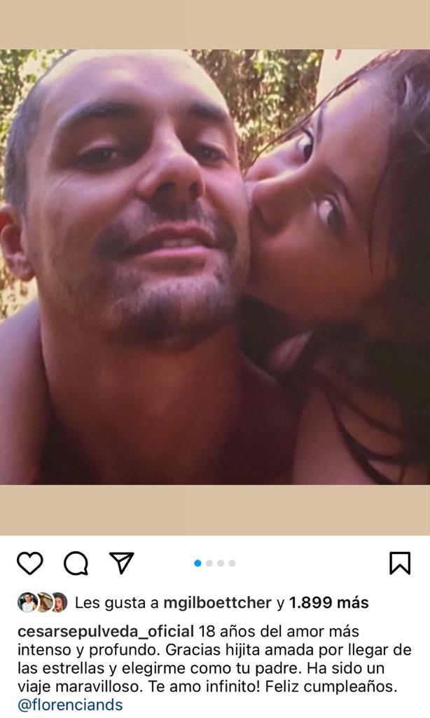 César Sepúlveda celebra los 18 años de su hija