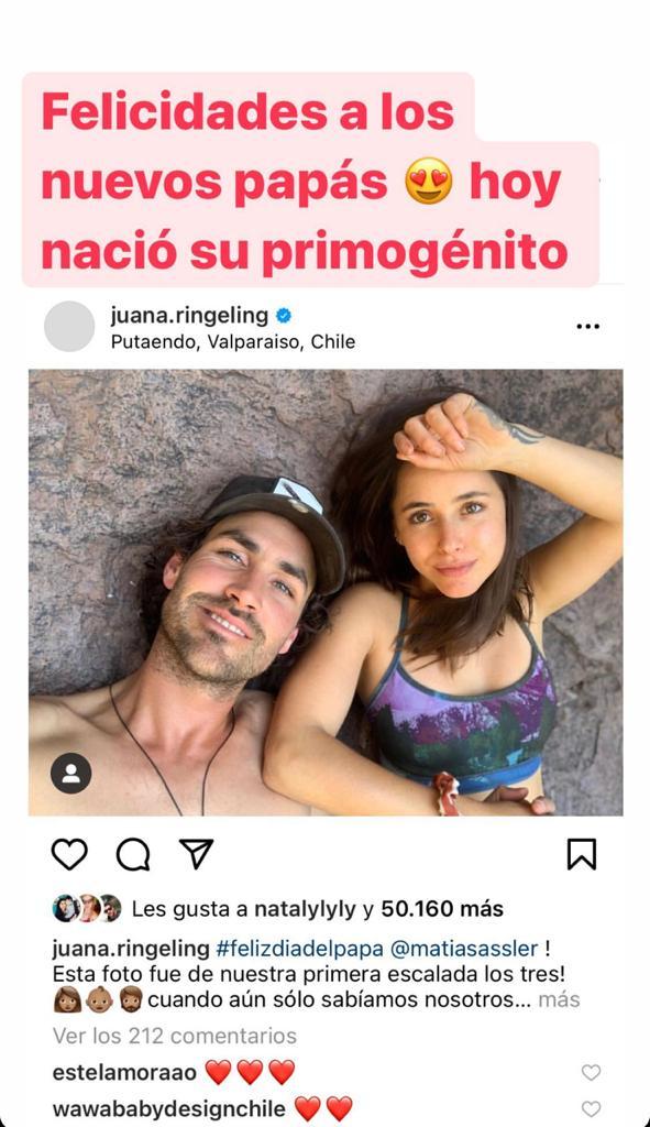 Revelan que Juanita Ringeling y Matías Assler ya fueron papás