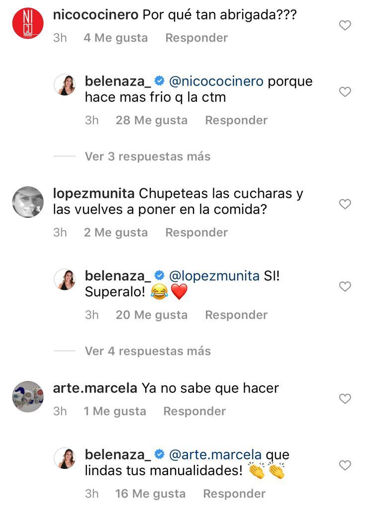 Belén Mora responde a críticas por video cocinando
