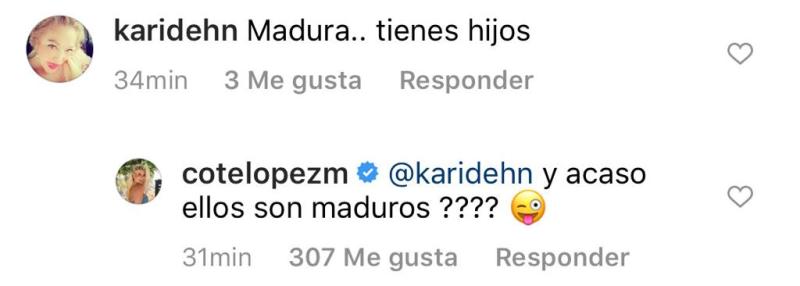 Coté López es tratada de inmadura por video: Así reaccionó