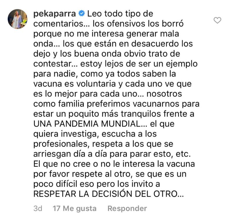 Ingrid Parra enfrenta críticas por vacunarse estando embarazada