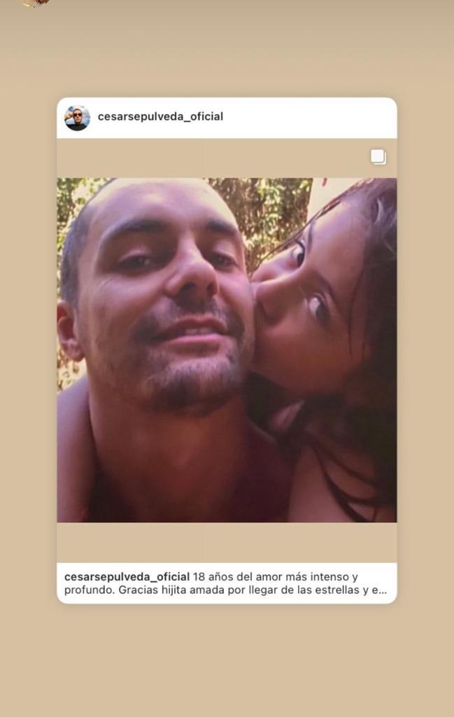 César Sepúlveda celebra los 18 años de su hija