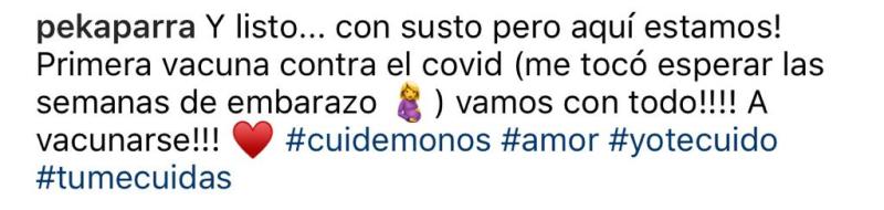 Ingrid Parra enfrenta críticas por vacunarse estando embarazada