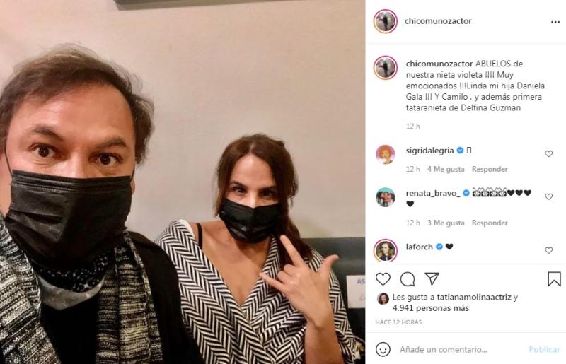 Claudia Pérez y Rodrigo Muñoz se convirtieron en abuelos