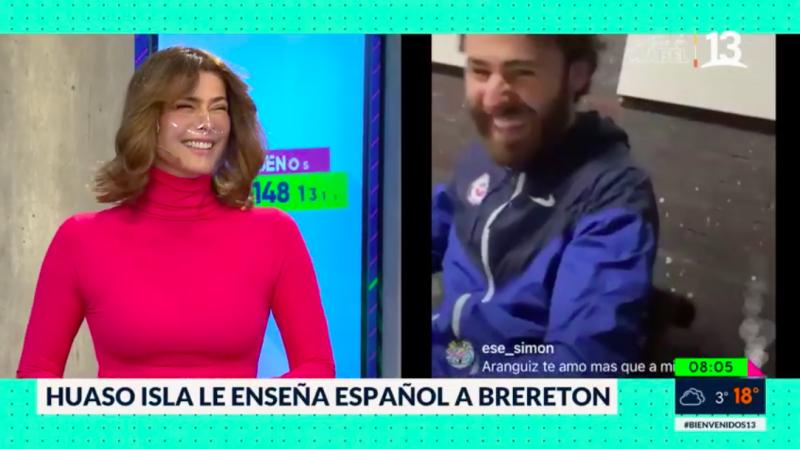 Brereton se luce hablando español en clases de Huaso Isla