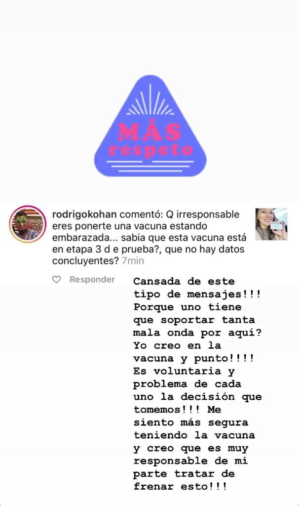 Ingrid Parra enfrenta críticas por vacunarse estando embarazada