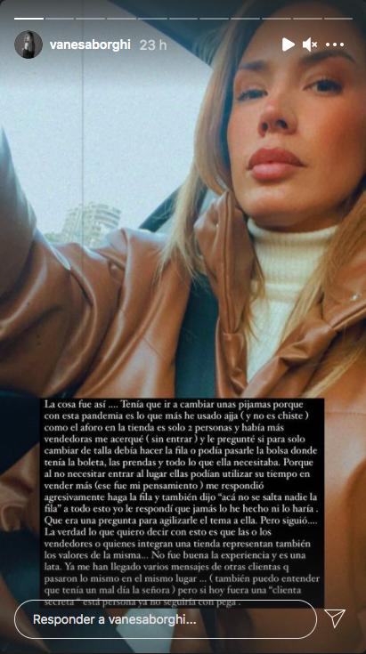 Vanesa Borghi funa a tienda de mall capitalino por malos tratos