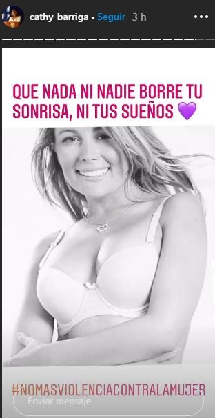 Cathy Barriga se muestra en lencería para enseñar su rutina