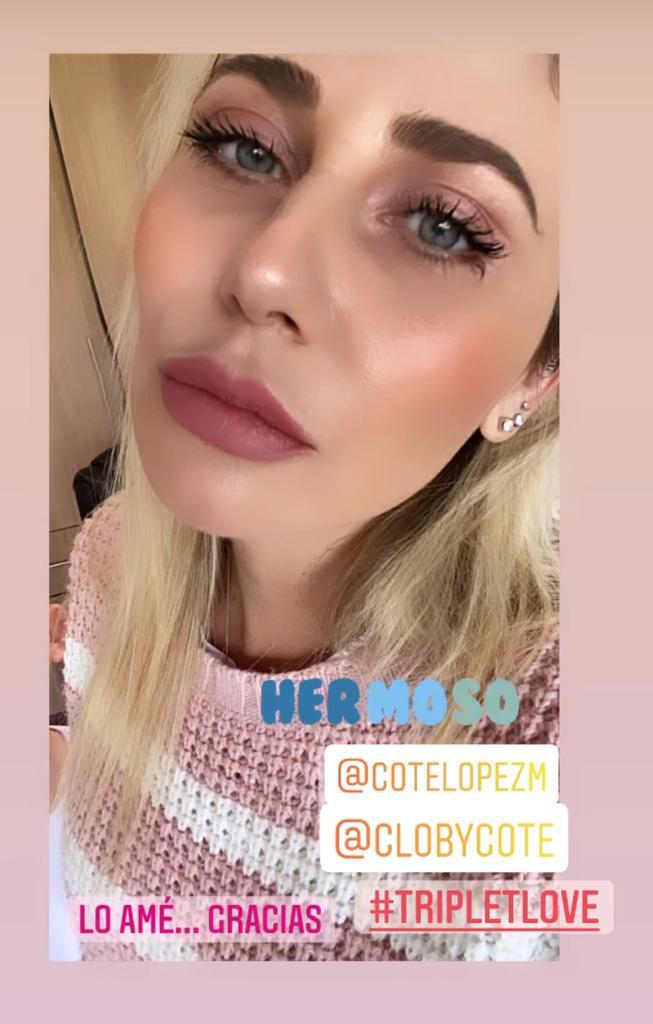Gissella Gallardo promociona los cosméticos de Coté López