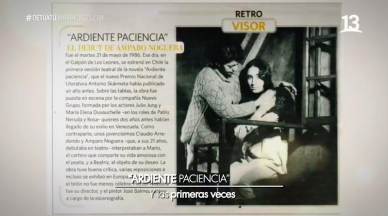 Amparo Noguera relató su primer desnudo en obra dirigida por su padre