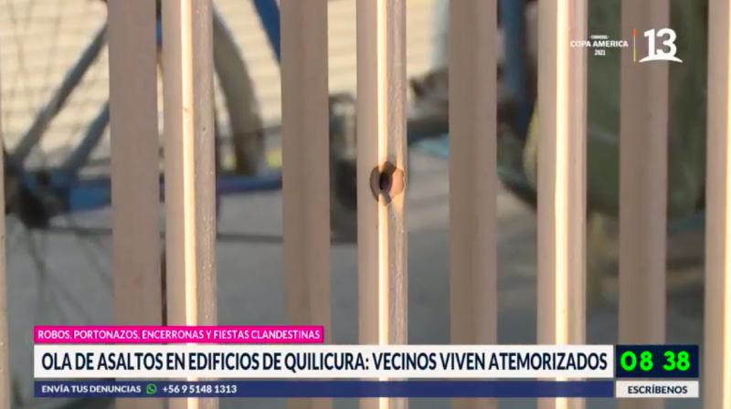 Ola de asaltos en edificios atemoriza a vecinos de Quilicura