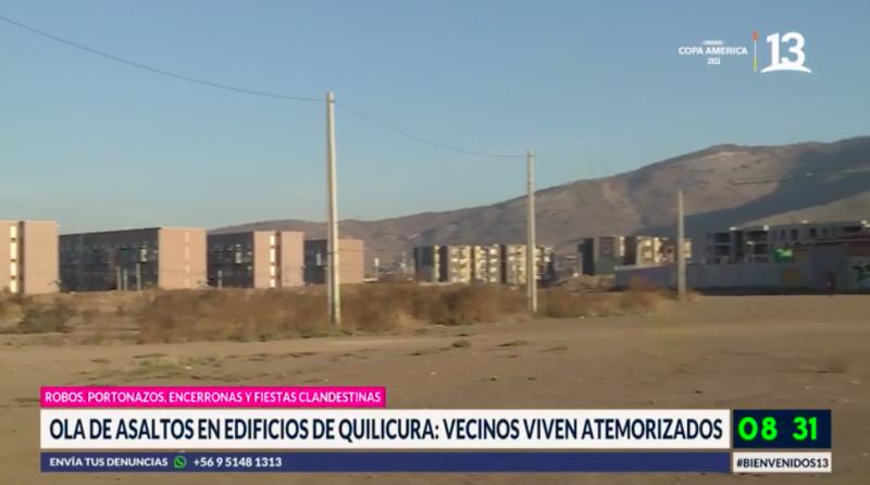 Ola de asaltos en edificios atemoriza a vecinos de Quilicura