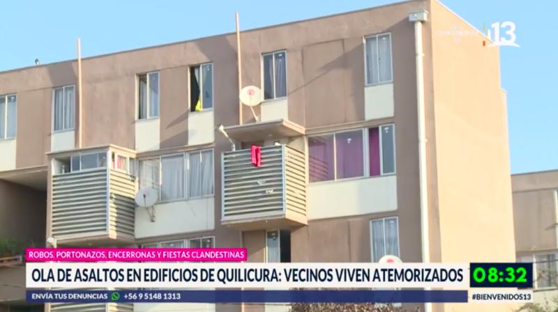 Ola de asaltos en edificios atemoriza a vecinos de Quilicura