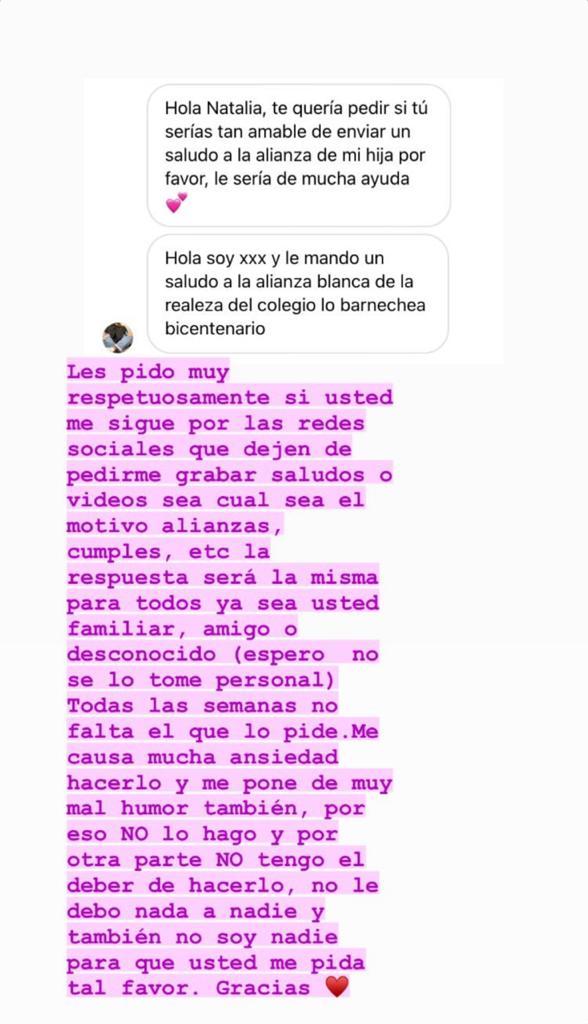 Arenita reclama por peticiones de saludos para alianzas