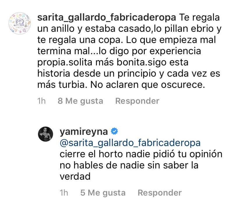 Yamila Reyna estalla ante duro comentario sobre su noviazgo